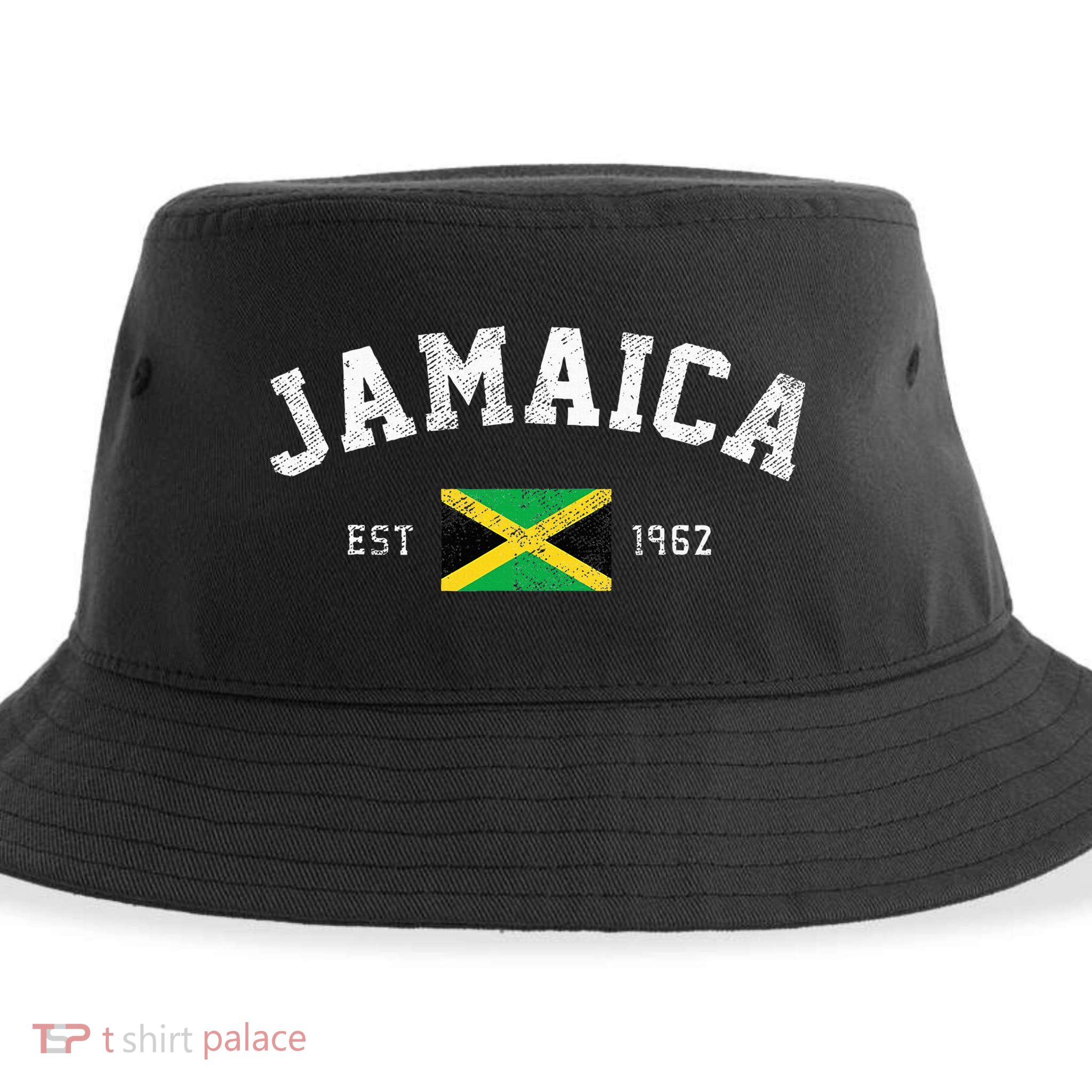 Jamaica Est. 1962 Jamaican Flag Independence Day Sustainable Bucket Hat