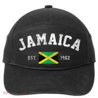 Jamaica Est. 1962 Jamaican Flag Independence Day 7-Panel Snapback Hat