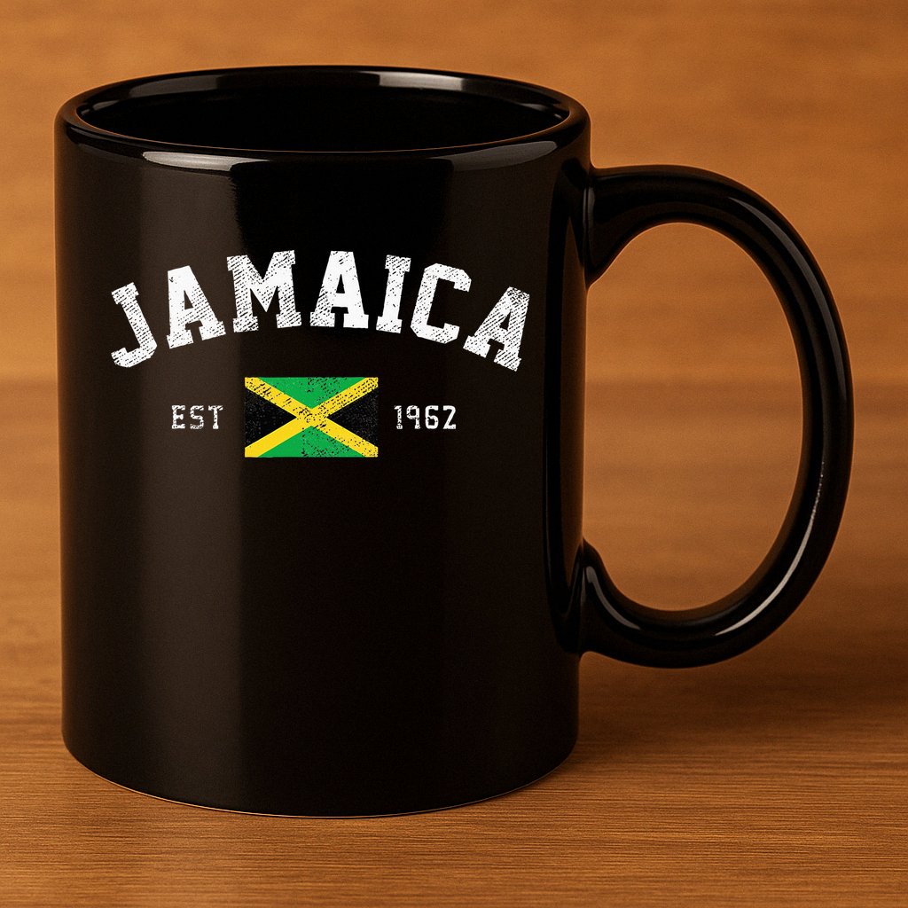 Jamaica Est. 1962 Jamaican Flag Independence Day 11oz C Handle Ceramic Mug
