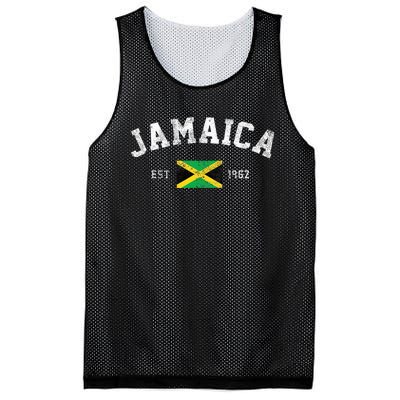 Jamaica Est. 1962 Jamaican Flag Independence Day Mesh Reversible Basketball Jersey Tank