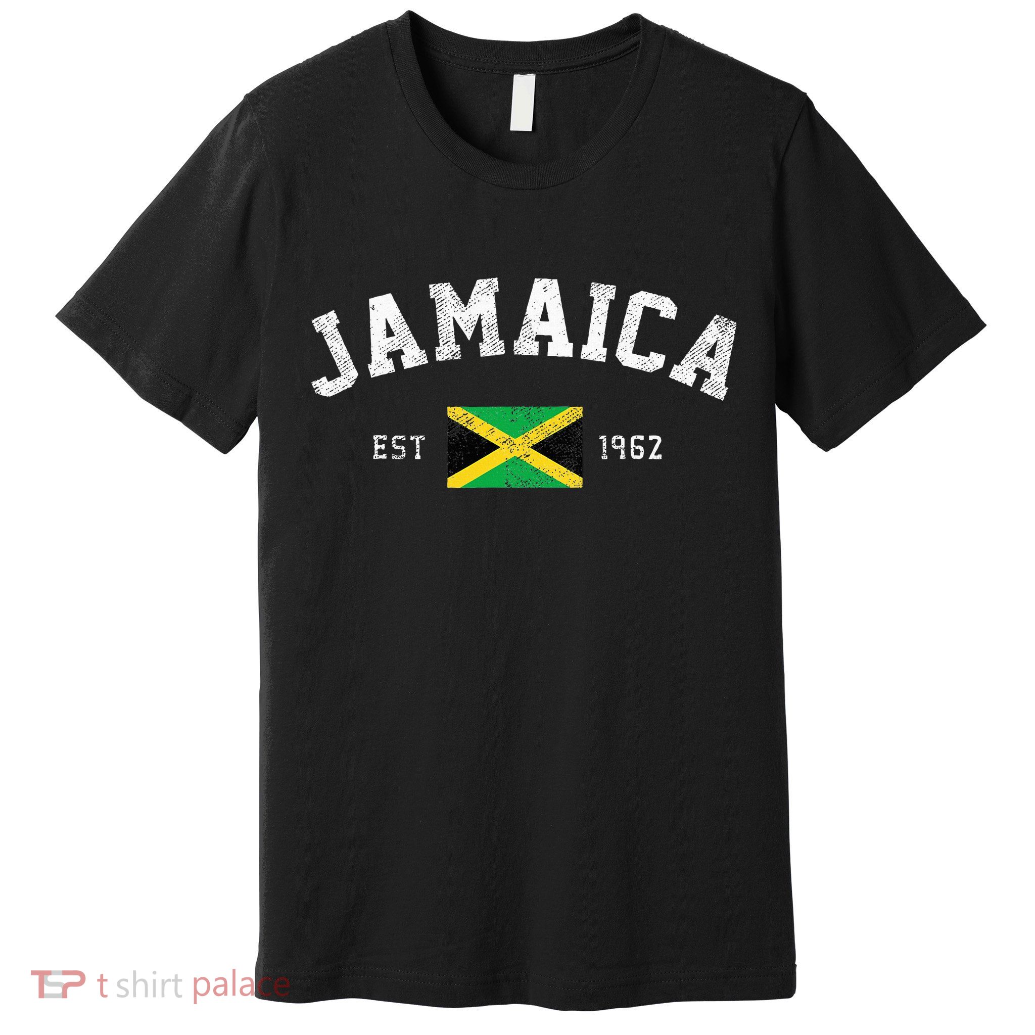 Jamaica Est. 1962 Jamaican Flag Independence Day Premium T-Shirt