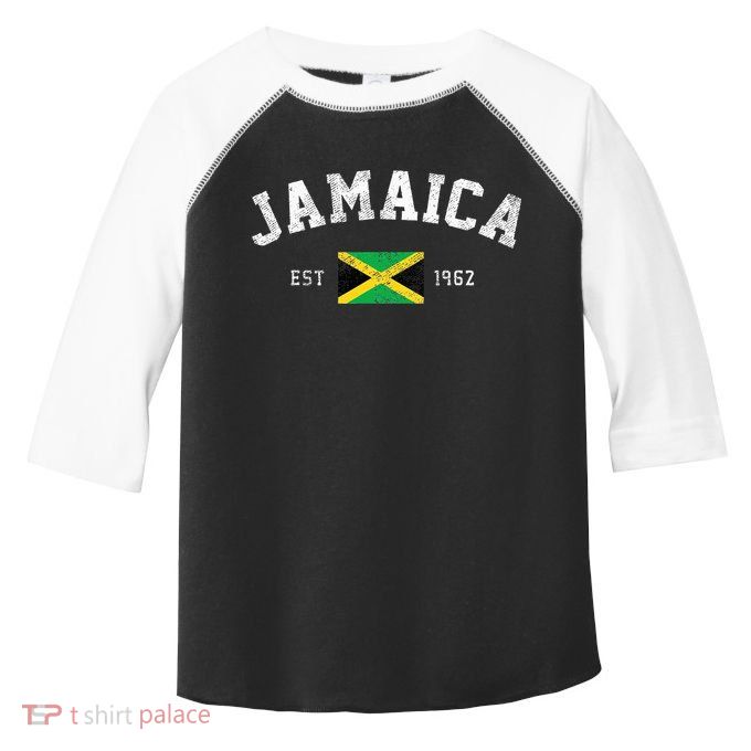 Jamaica Est. 1962 Jamaican Flag Independence Day Toddler Fine Jersey T-Shirt