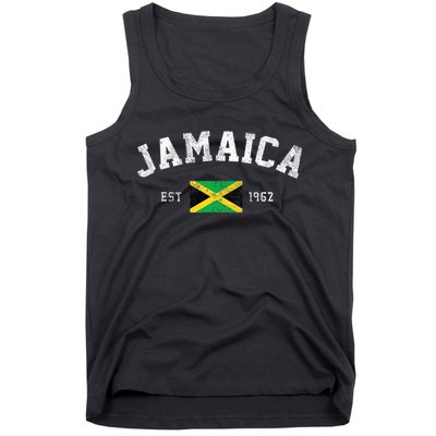 Jamaica Est. 1962 Jamaican Flag Independence Day Tank Top