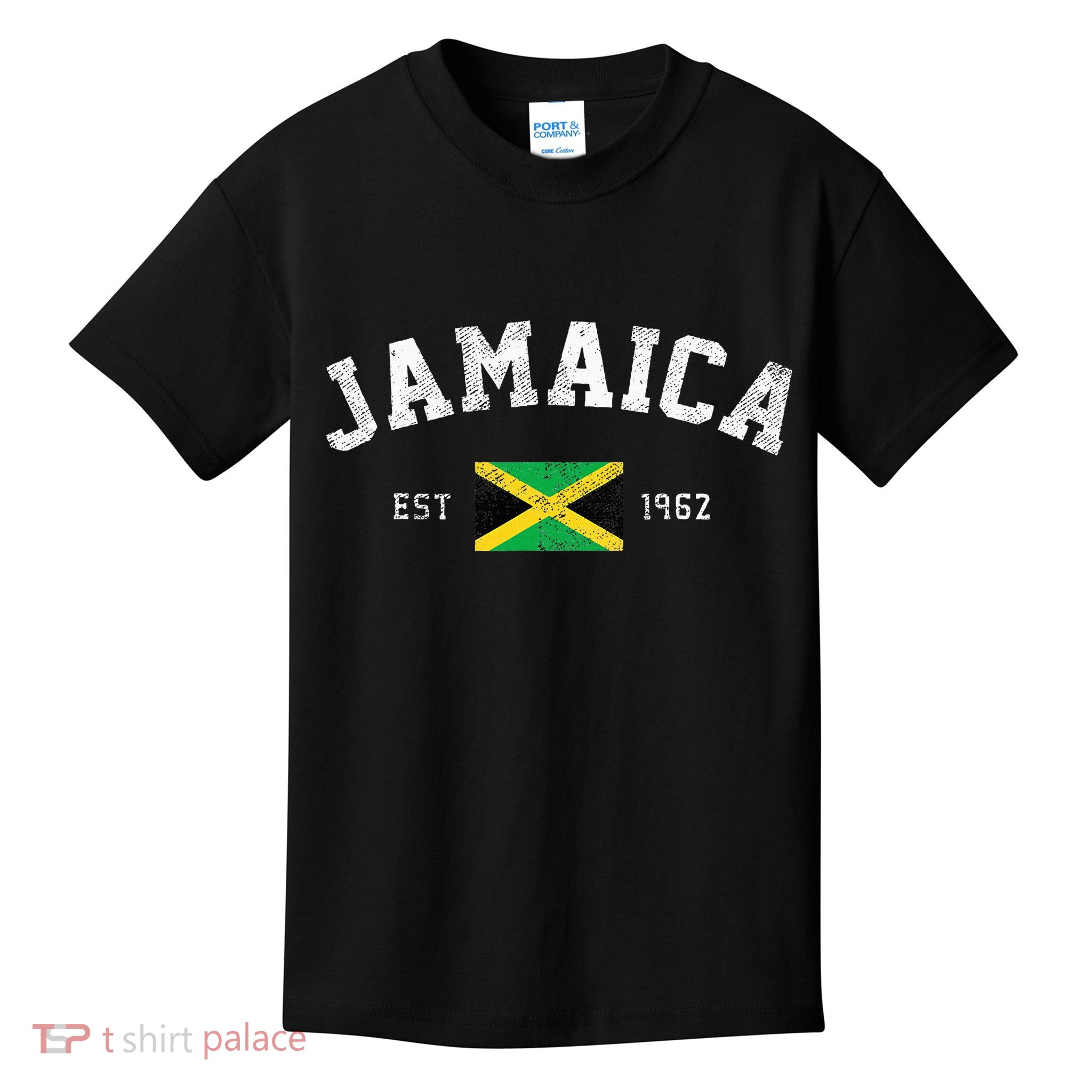 Jamaica Est. 1962 Jamaican Flag Independence Day Kids T-Shirt