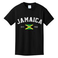 Jamaica Est. 1962 Jamaican Flag Independence Day Kids T-Shirt