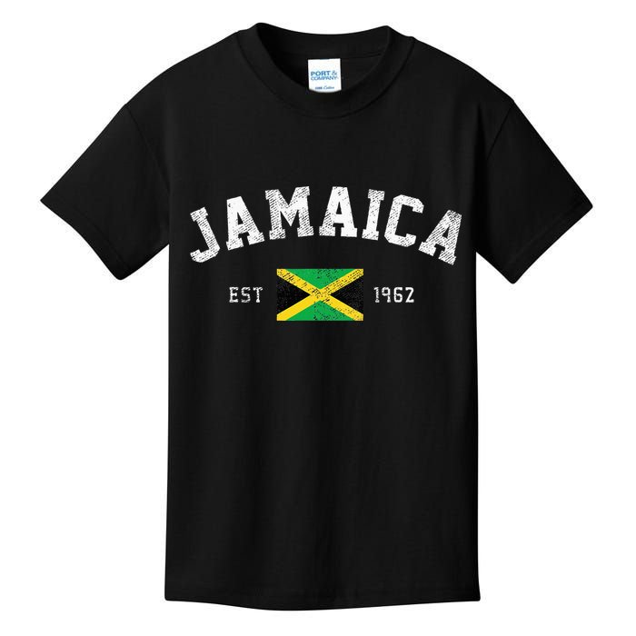 Jamaica Est. 1962 Jamaican Flag Independence Day Kids T-Shirt