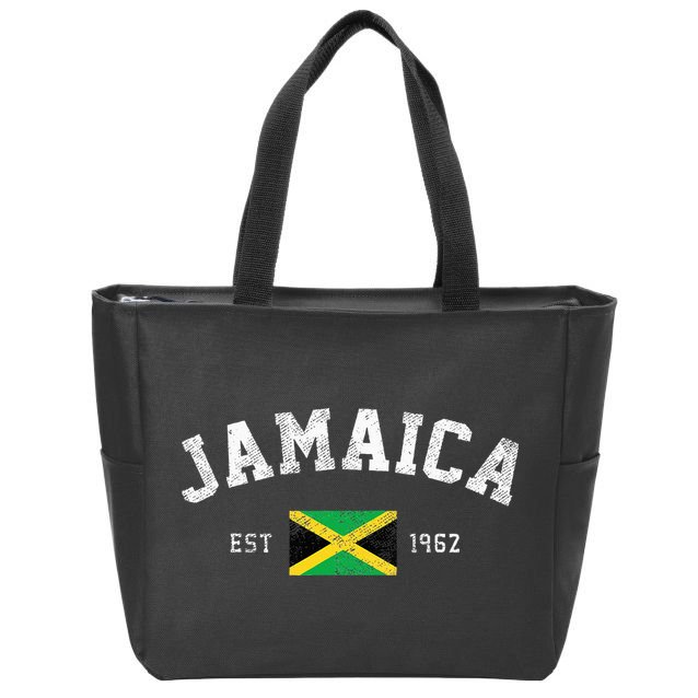 Jamaica Est. 1962 Jamaican Flag Independence Day Zip Tote Bag