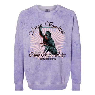 Jason Est 1980 Camp Crystal Lake Hide And Seek Champion Colorblast Crewneck Sweatshirt