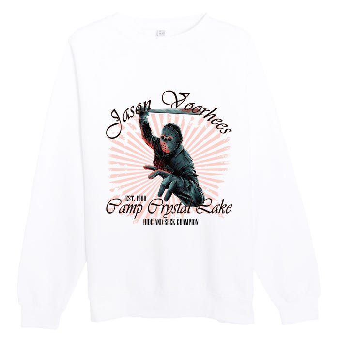 Jason Est 1980 Camp Crystal Lake Hide And Seek Champion Premium Crewneck Sweatshirt