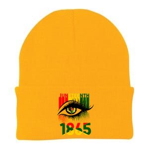 Juneteenth Eye 1865 African Pride Celebrate Indepedence Day Gift Knit Cap Winter Beanie