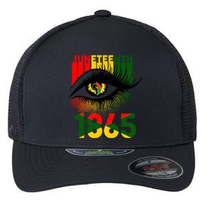 Juneteenth Eye 1865 African Pride Celebrate Indepedence Day Gift Flexfit Unipanel Trucker Cap