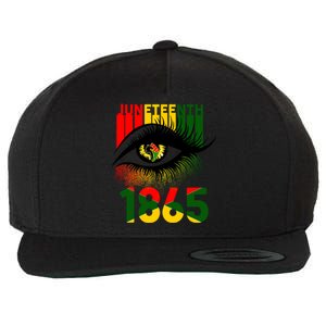 Juneteenth Eye 1865 African Pride Celebrate Indepedence Day Gift Wool Snapback Cap