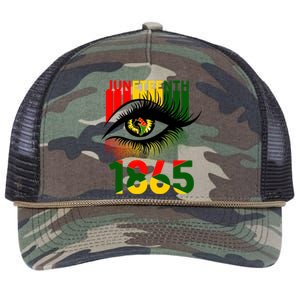 Juneteenth Eye 1865 African Pride Celebrate Indepedence Day Gift Retro Rope Trucker Hat Cap