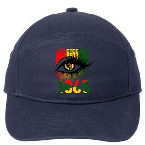 Juneteenth Eye 1865 African Pride Celebrate Indepedence Day Gift 7-Panel Snapback Hat