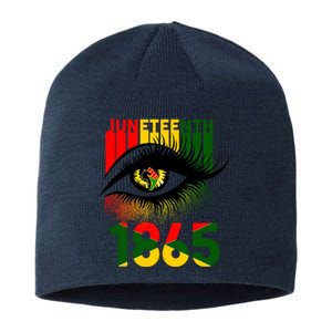 Juneteenth Eye 1865 African Pride Celebrate Indepedence Day Gift Sustainable Beanie