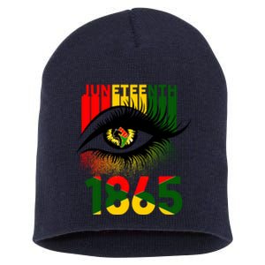 Juneteenth Eye 1865 African Pride Celebrate Indepedence Day Gift Short Acrylic Beanie