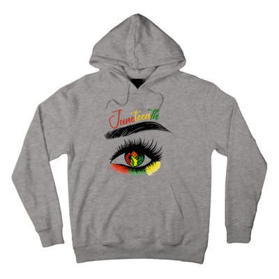 Juneteenth Eye African American Women Black History Pride Tall Hoodie