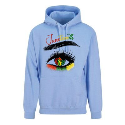 Juneteenth Eye African American Women Black History Pride Unisex Surf Hoodie