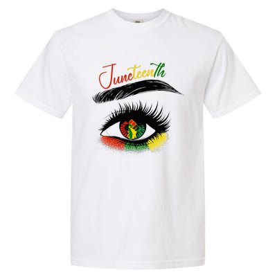 Juneteenth Eye African American Women Black History Pride Garment-Dyed Heavyweight T-Shirt