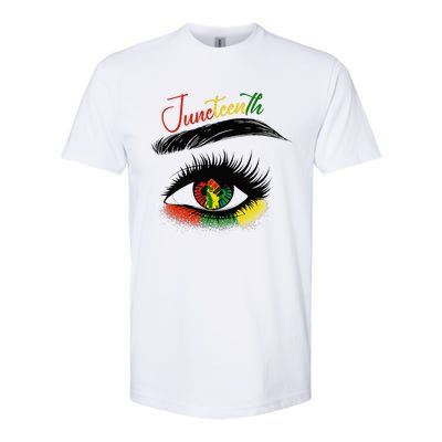 Juneteenth Eye African American Women Black History Pride Softstyle CVC T-Shirt