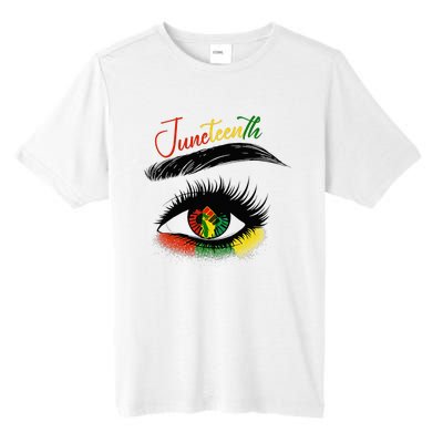 Juneteenth Eye African American Women Black History Pride Tall Fusion ChromaSoft Performance T-Shirt