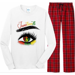 Juneteenth Eye African American Women Black History Pride Long Sleeve Pajama Set