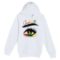 Juneteenth Eye African American Women Black History Pride Premium Pullover Hoodie