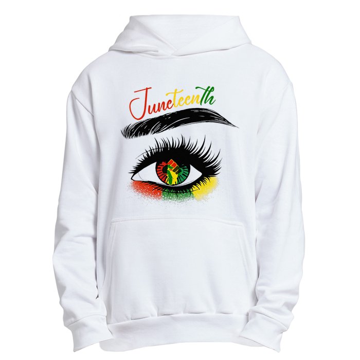 Juneteenth Eye African American Women Black History Pride Urban Pullover Hoodie