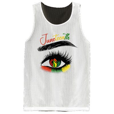 Juneteenth Eye African American Women Black History Pride Mesh Reversible Basketball Jersey Tank