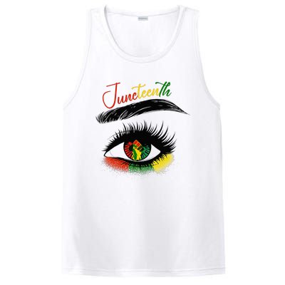 Juneteenth Eye African American Women Black History Pride PosiCharge Competitor Tank