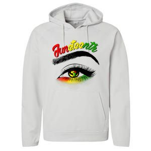 Juneteenth Eye African American Performance Fleece Hoodie