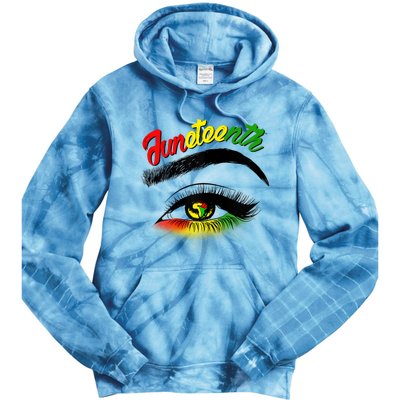 Juneteenth Eye African American Tie Dye Hoodie