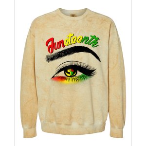 Juneteenth Eye African American Colorblast Crewneck Sweatshirt