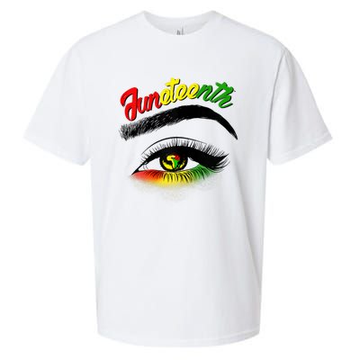 Juneteenth Eye African American Sueded Cloud Jersey T-Shirt