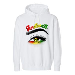 Juneteenth Eye African American Garment-Dyed Fleece Hoodie