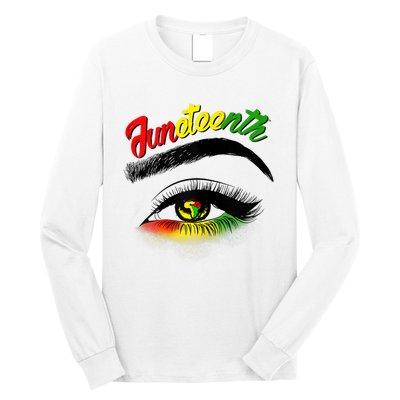 Juneteenth Eye African American Long Sleeve Shirt