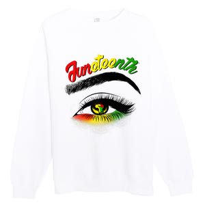 Juneteenth Eye African American Premium Crewneck Sweatshirt