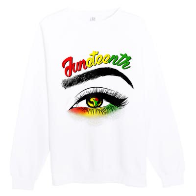 Juneteenth Eye African American Premium Crewneck Sweatshirt