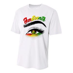 Juneteenth Eye African American Performance Sprint T-Shirt