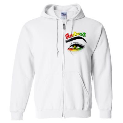 Juneteenth Eye African American Full Zip Hoodie