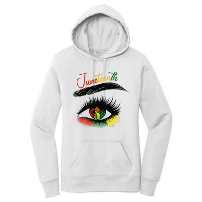 Juneteenth Eye African American  Black History Pride Women's Pullover Hoodie