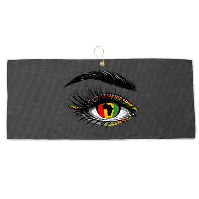 Junenth Eyes African American Women Black History Pride Gift Large Microfiber Waffle Golf Towel