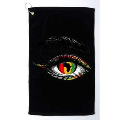 Junenth Eyes African American Women Black History Pride Gift Platinum Collection Golf Towel