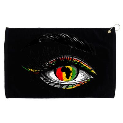 Junenth Eyes African American Women Black History Pride Gift Grommeted Golf Towel