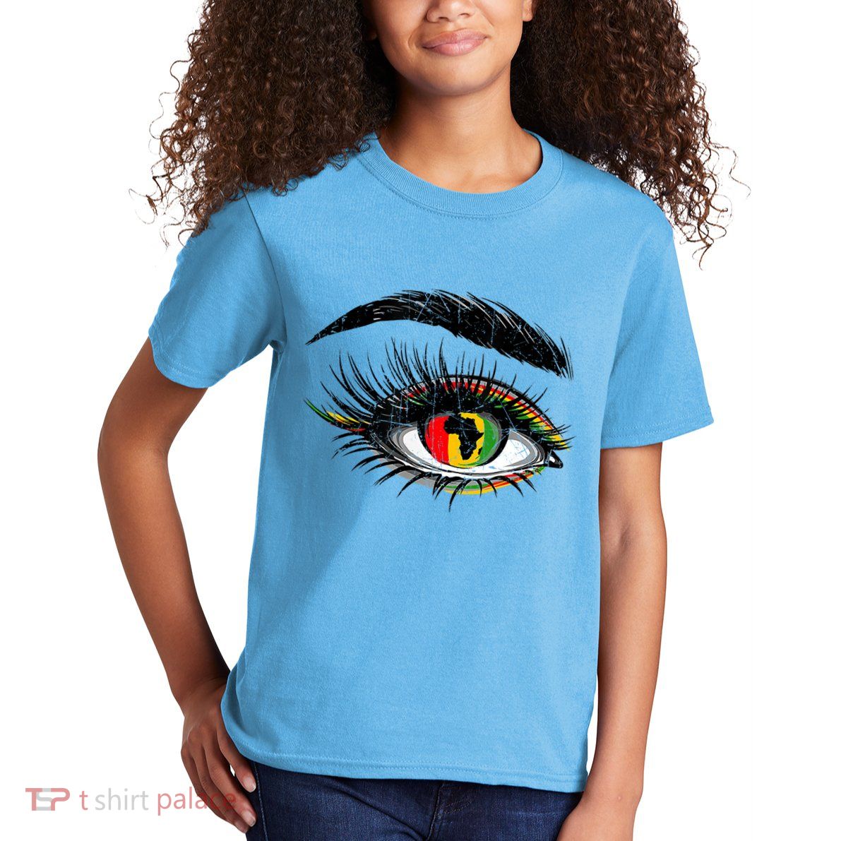 Junenth Eyes African American Women Black History Pride Gift Kids T-Shirt