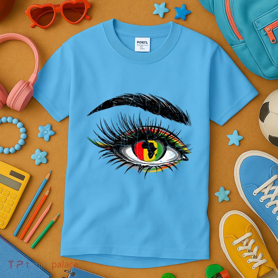 Junenth Eyes African American Women Black History Pride Gift Kids T-Shirt