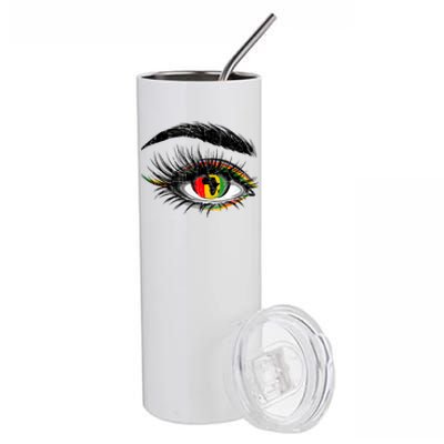 Junenth Eyes African American Women Black History Pride Gift Stainless Steel Tumbler