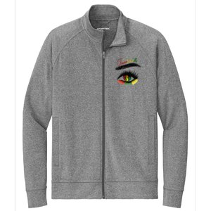 Juneteenth Eye African American  Black History Pride Stretch Full-Zip Cadet Jacket