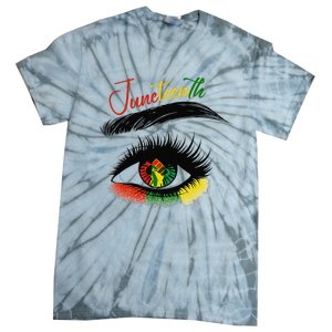 Juneteenth Eye African American  Black History Pride Tie-Dye T-Shirt