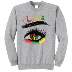 Juneteenth Eye African American  Black History Pride Tall Sweatshirt